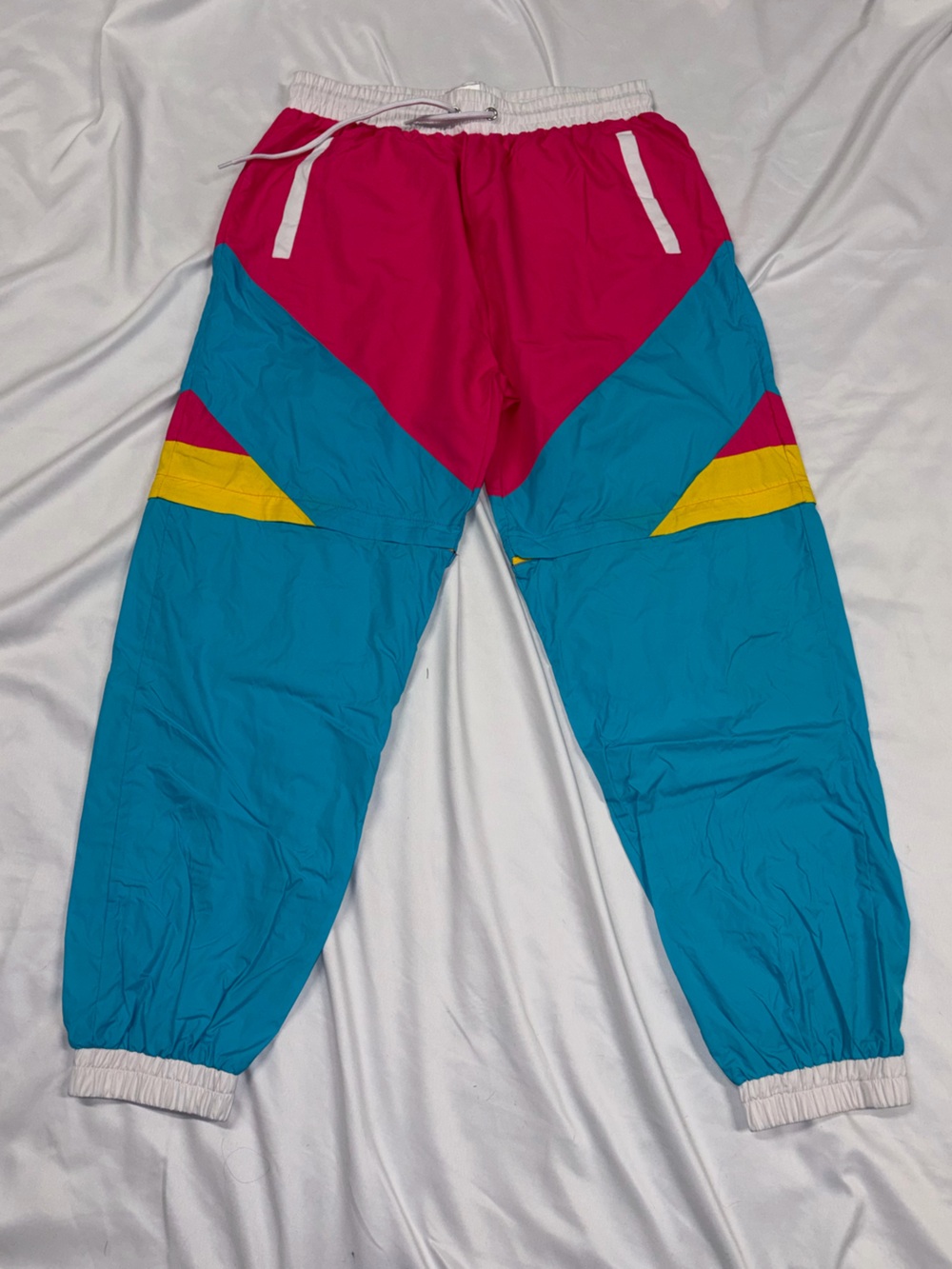 Colorblock Track Joggers - Pink, Teal & Yellow Lot H